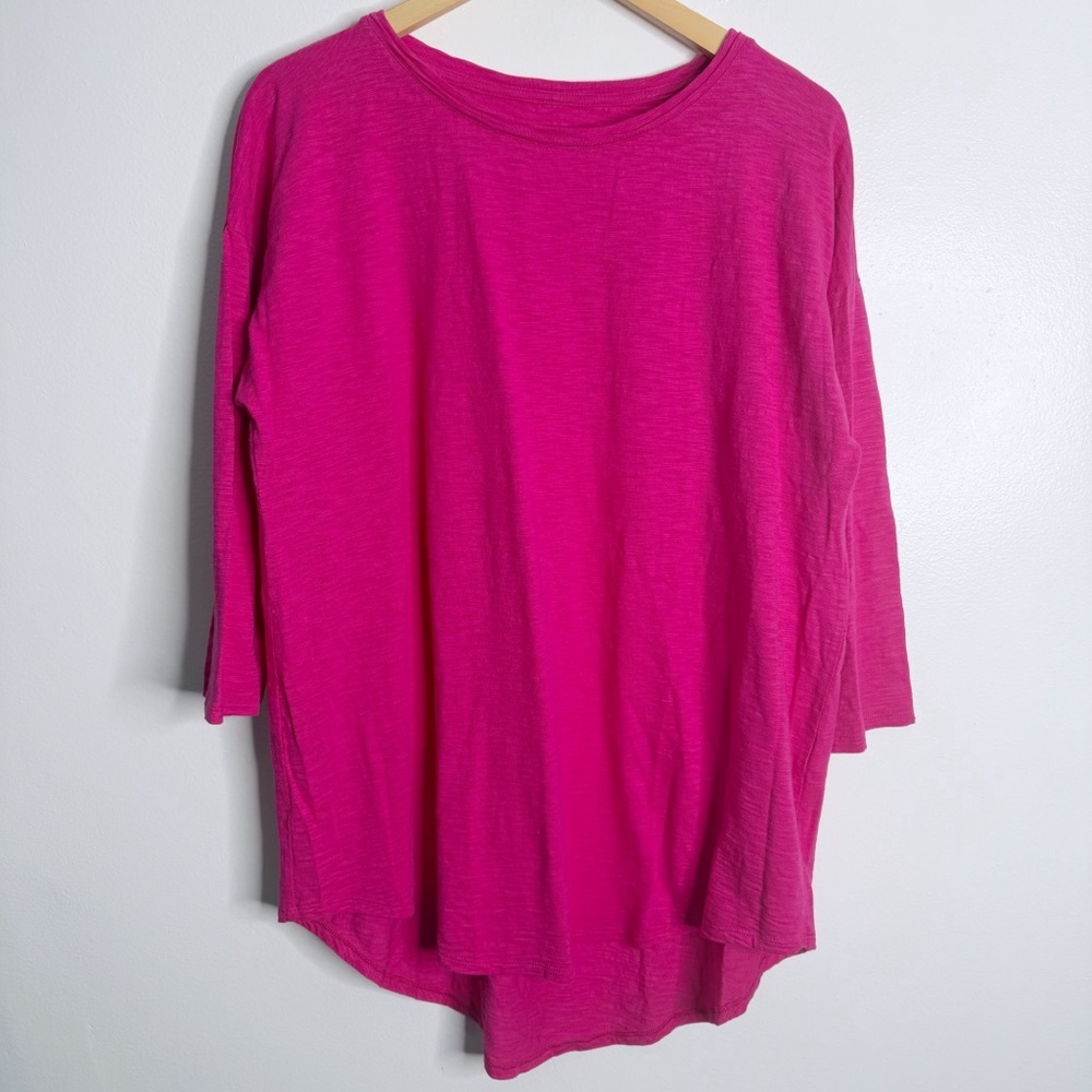 Chico’s The Ultimate Tee Pink 3/4 Sleeves Tunic Large‎ Chico 2 Casual Minimalist